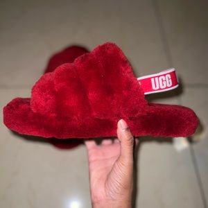 Red Ugg slippers “Fluff Yeah”